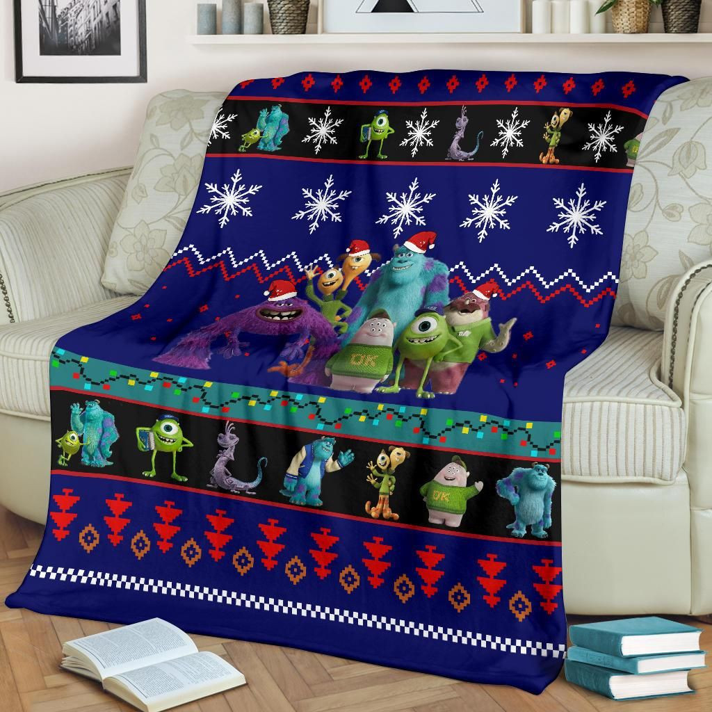 MONSTERS UNIVERSITY CHRISTMAS FLEECE BLANKET GIFT FOR FAN MONSTERS UNIVERSITY CHRISTMAS FLEECE BLANKET GIFT FOR FAN