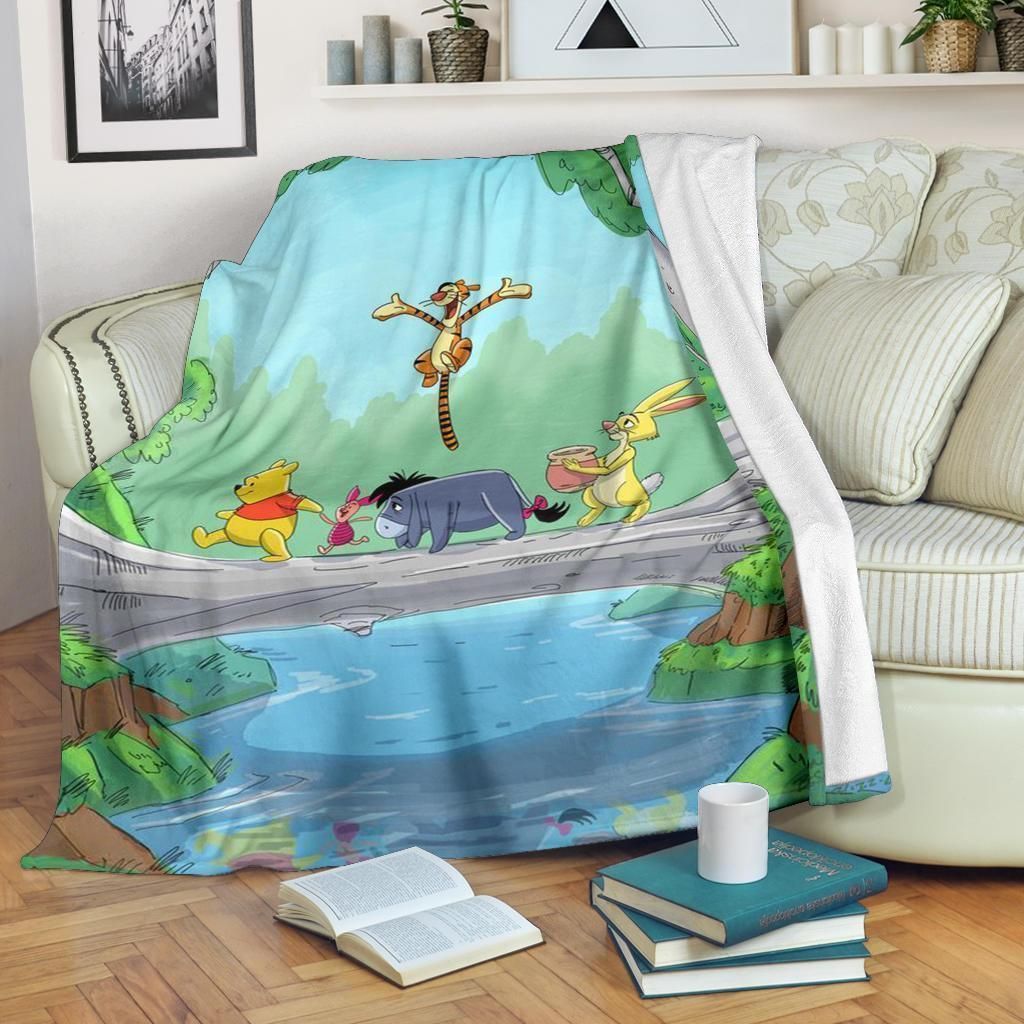 WINNIE THE POOH ADVENTURE TIME FLEECE BLANKET GIFT FOR FAN WINNIE THE POOH ADVENTURE TIME FLEECE BLANKET GIFT FOR FAN