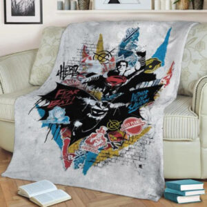 RENEGADES GREY SUPERMAN DC FLEECE BLANKET GIFT FOR FAN