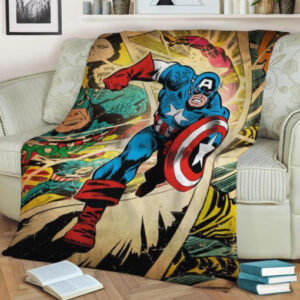 CAPTAIN AMERICA BEST SELLER FLEECE BLANKET GIFT FOR FAN