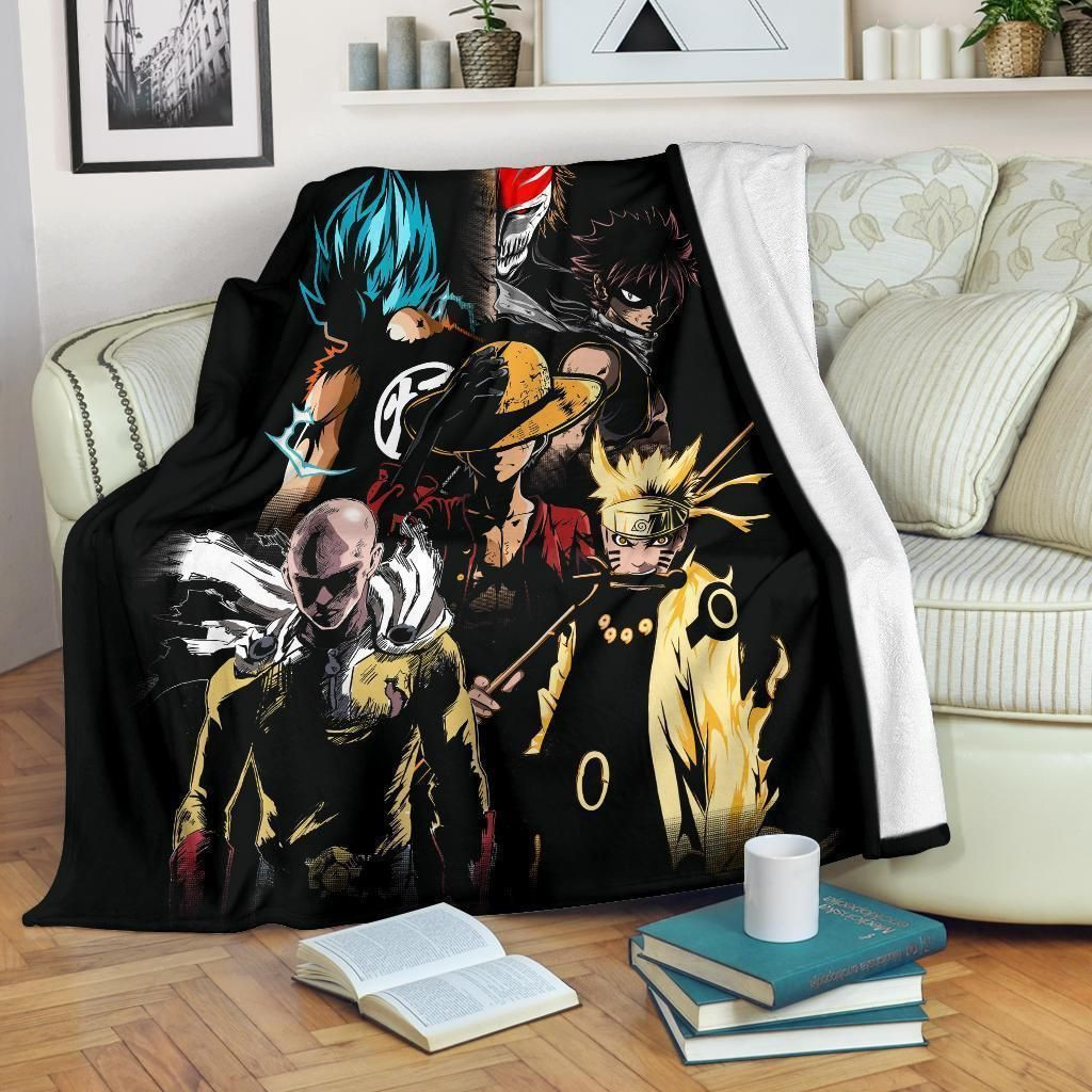 ANIME MAIN CHARACTERS FLEECE BLANKET GIFT FOR FAN ANIME MAIN CHARACTERS FLEECE BLANKET GIFT FOR FAN
