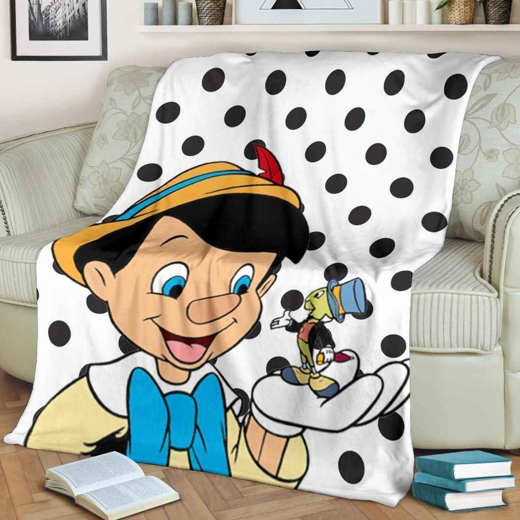 JIMINY CRICKET PINOCCHIO BEST SELLER FLEECE BLANKET GIFT FOR FAN JIMINY CRICKET PINOCCHIO BEST SELLER FLEECE BLANKET GIFT FOR FAN