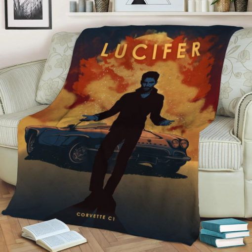 LUCIFER FLEECE BLANKET GIFT FOR FAN LUCIFER FLEECE BLANKET GIFT FOR FAN