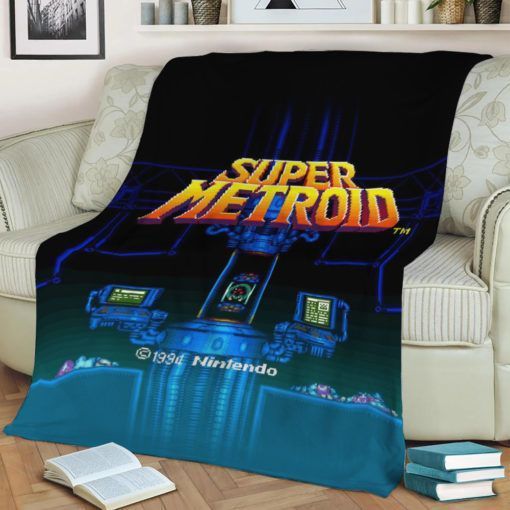 SUPER METROID SNES BEST SELLER FLEECE BLANKET GIFT FOR FAN SUPER METROID SNES BEST SELLER FLEECE BLANKET GIFT FOR FAN