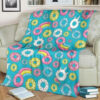 DELICIOUS COLORFUL DONUT BESTSELLER FLEECE BLANKET GIFT FOR FAN
