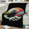 RETRO WAVE KAIJU FLEECE BLANKET GIFT FOR FAN