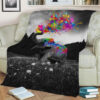 ELEPHANT COLOR SPLASH FLEECE BLANKET GIFT FOR FAN