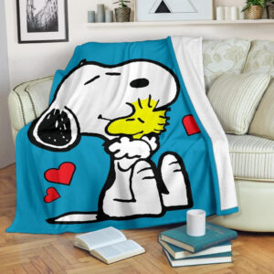 SNOOPY HUG WOODSTOCK FLEECE BLANKET