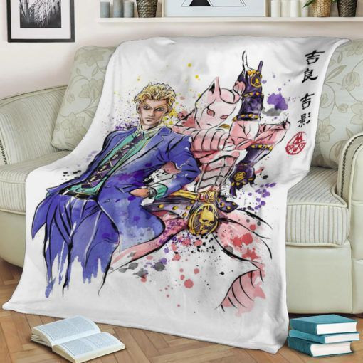 KILLER QUEEN WATERCOLOR ANIME JAPAN BEST SELLER FLEECE BLANKET GIFT FOR FAN KILLER QUEEN WATERCOLOR ANIME JAPAN BEST SELLER FLEECE BLANKET GIFT FOR FAN