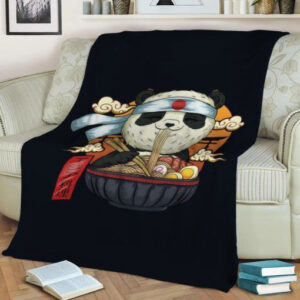 FUNNY PANDA RAMEN NOODLES BEST SELLER FLEECE BLANKET GIFT FOR FAN