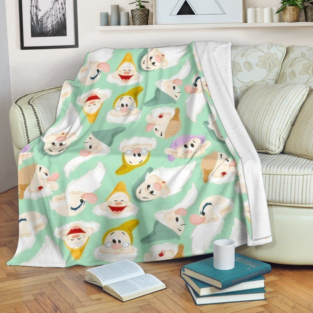 SEVEN DWARFS FOR WHO LOVE CARTOON FLEECE BLANKET GIFT FOR FAN SEVEN DWARFS FOR WHO LOVE CARTOON FLEECE BLANKET GIFT FOR FAN