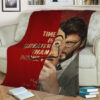 PROFESSOR CASA DE PAPEL FLEECE BLANKET GIFT FOR FAN