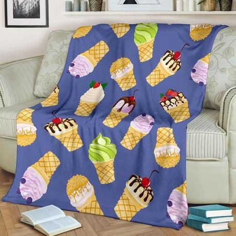 YUMMY COLORFUL ICE CREAM BEST SELLER FLEECE BLANKET GIFT FOR FAN YUMMY COLORFUL ICE CREAM BEST SELLER FLEECE BLANKET GIFT FOR FAN