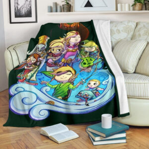 LEGEND OF ZELDA CHARACTERS FLEECE BLANKET GIFT FOR FAN