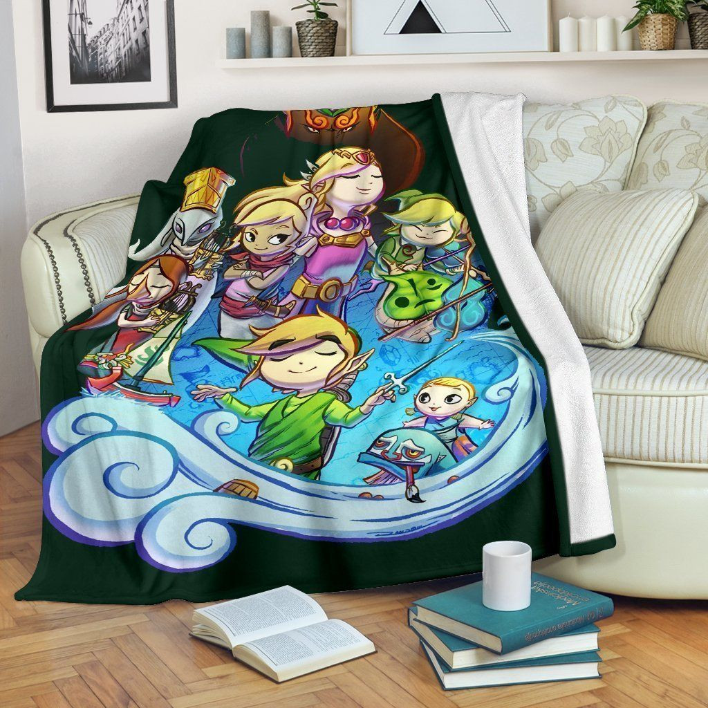 LEGEND OF ZELDA CHARACTERS FLEECE BLANKET GIFT FOR FAN LEGEND OF ZELDA CHARACTERS FLEECE BLANKET GIFT FOR FAN