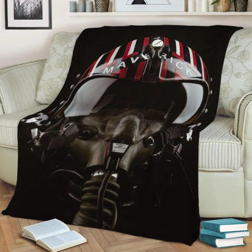 TOP GUN MAVERICK HELMET FLEECE BLANKET GIFT FOR FAN TOP GUN MAVERICK HELMET FLEECE BLANKET GIFT FOR FAN