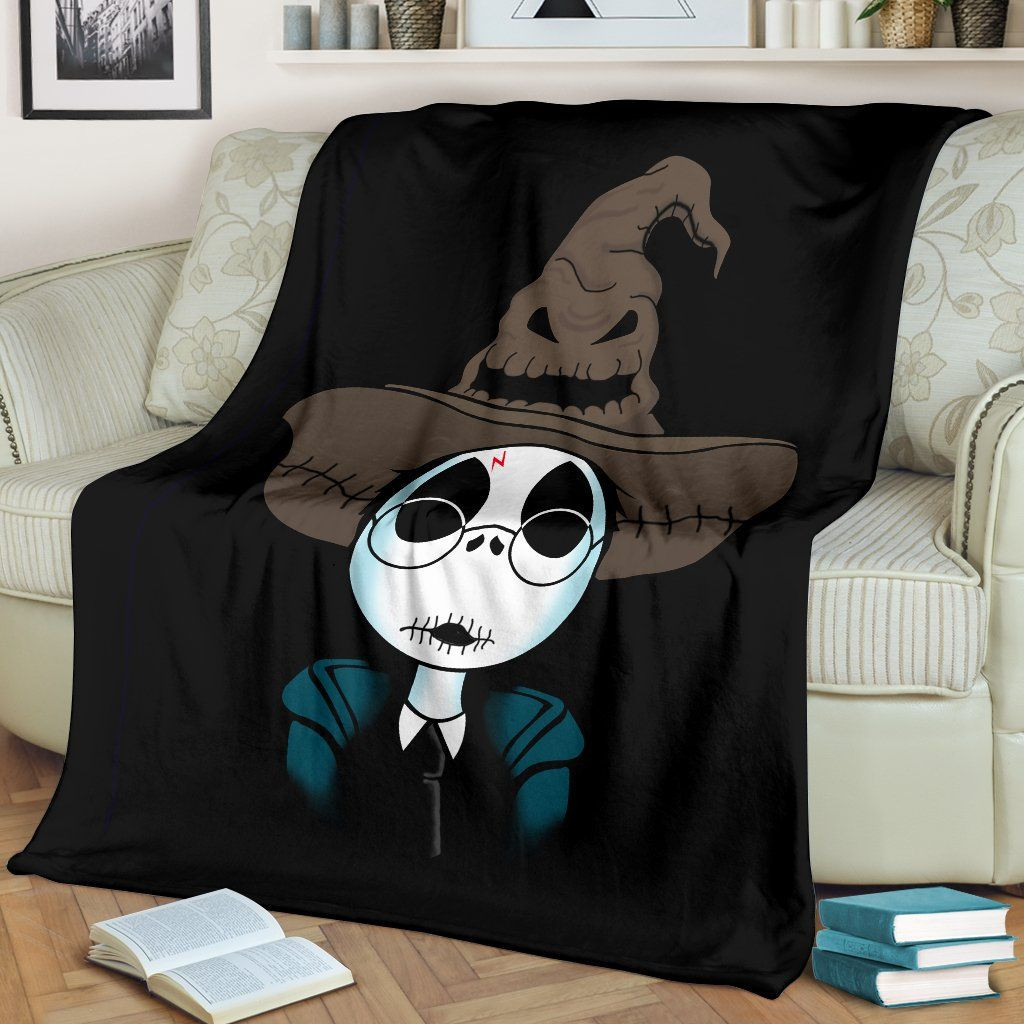 HARRY POTTER JACK SKELLINGTON FLEECE BLANKET GIFT FOR FAN HARRY POTTER JACK SKELLINGTON FLEECE BLANKET GIFT FOR FAN