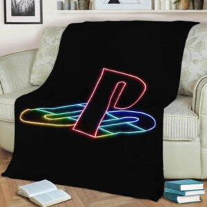 PLAYSTATION NEON FLEECE BLANKET GIFT FOR FAN