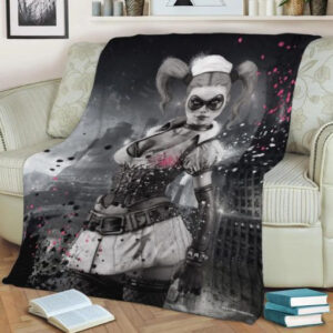 HARLEY QUINN FLEECE BLANKET GIFT FOR FAN