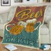 VINTAGE BEER FLEECE BLANKET GIFT FOR FAN
