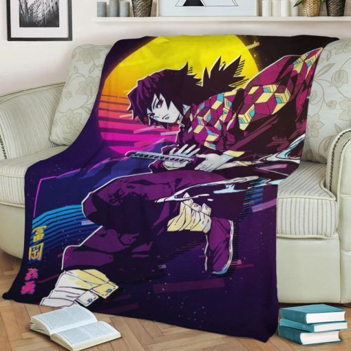 DEMON SLAYER GIYU TOMIOKA BEST SELLER FLEECE BLANKET GIFT FOR FAN DEMON SLAYER GIYU TOMIOKA BEST SELLER FLEECE BLANKET GIFT FOR FAN