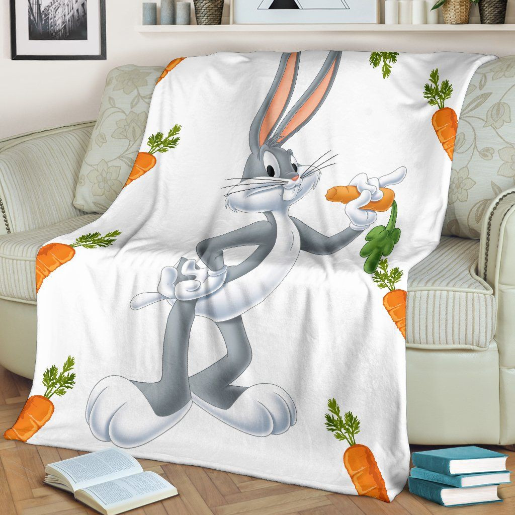 BUGS BUNNY FLEECE BLANKET GIFT FOR FAN BUGS BUNNY FLEECE BLANKET GIFT FOR FAN