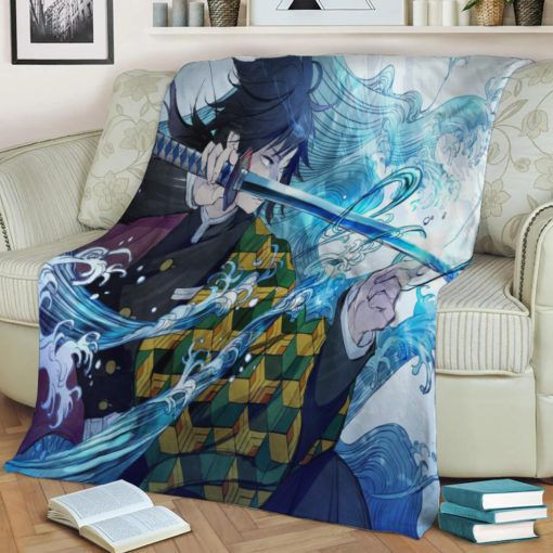 GIYU TOMIOKA ANIME JAPAN BEST SELLER FLEECE BLANKET GIFT FOR FAN GIYU TOMIOKA ANIME JAPAN BEST SELLER FLEECE BLANKET GIFT FOR FAN