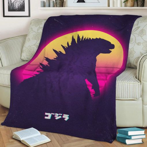 KAIJU IN RETRO BEST SELLER FLEECE BLANKET GIFT FOR FAN KAIJU IN RETRO BEST SELLER FLEECE BLANKET GIFT FOR FAN