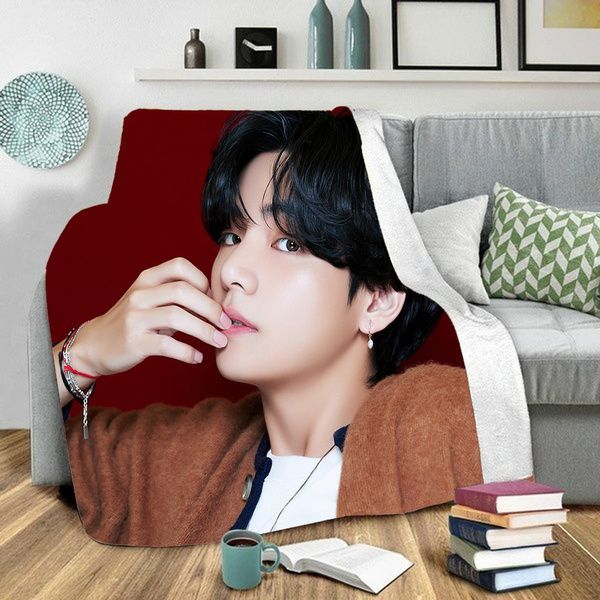 BTS V BEST SELLER FLEECE BLANKET GIFT FOR FAN BTS V BEST SELLER FLEECE BLANKET GIFT FOR FAN