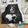 JUST A GIRL IN LOVE WITH HER PUG BEST SELLER FLEECE BLANKET GIFT FOR FAN