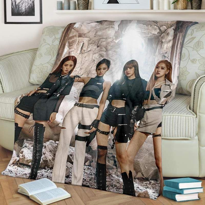 BLACKPINK KILL THIS LOVE FLEECE BLANKET GIFT FOR FAN BLACKPINK KILL THIS LOVE FLEECE BLANKET GIFT FOR FAN