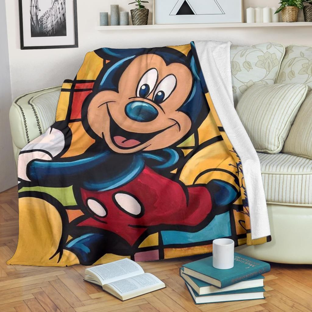 GRAPHIC ART MICKEY MOUSE FLEECE BLANKET GIFT FOR FAN GRAPHIC ART MICKEY MOUSE FLEECE BLANKET GIFT FOR FAN