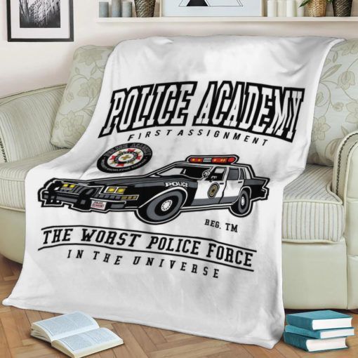 POLICE ACADEMY FLEECE BLANKET GIFT FOR FAN POLICE ACADEMY FLEECE BLANKET GIFT FOR FAN