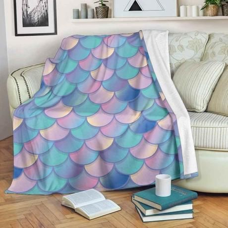 PINK TEAL MERMAID SCALES BEST SELLER FLEECE BLANKET GIFT FOR FAN PINK TEAL MERMAID SCALES BEST SELLER FLEECE BLANKET GIFT FOR FAN