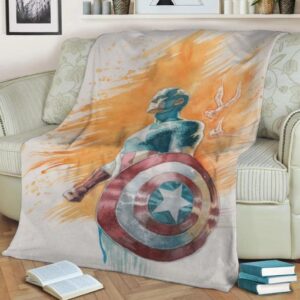 CAPTAIN AMERICA FLEECE BLANKET GIFT FOR FAN