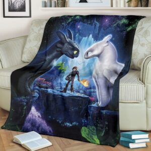 HOW TO TRAIN YOUR DRAGON FLEECE BLANKET GIFT FOR FAN
