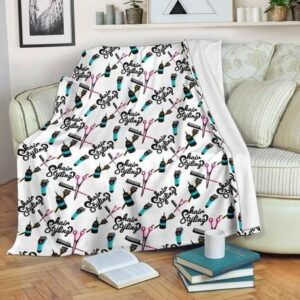 HAIR STYLING HAIR STYLIST FLEECE BLANKET GIFT FOR FAN