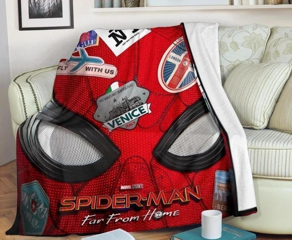 SPIDER-MAN FAR FROM HOME FLEECE BLANKET GIFT FOR FAN SPIDER-MAN FAR FROM HOME FLEECE BLANKET GIFT FOR FAN
