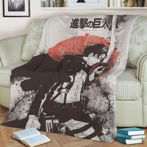 ATTACK ON TITAN LEVI BEST SELLER FLEECE BLANKET GIFT FOR FAN ATTACK ON TITAN LEVI BEST SELLER FLEECE BLANKET GIFT FOR FAN