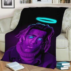 XXXTENTACION NEON FLEECE BLANKET GIFT FOR FAN