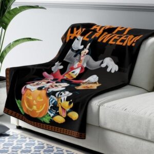 MICKEY MOUSE CARTOON HAPPY HALLOWEEN BEST SELLER FLEECE BLANKET GIFT FOR FAN