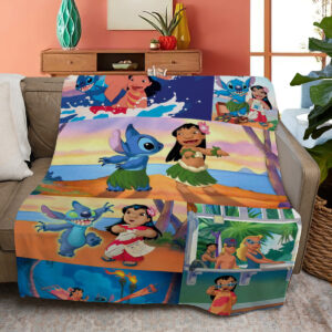 Disney Lilo And Stitch 2 Ohana Mean Family Fleece Blanket Gift For Fan