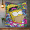 The Simpsons Painting Art Fleece Blanket Gift For Fan