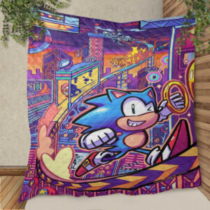 Sonic Mania Studio Zone Funny Movies Christmas Gifts Lover Blanket