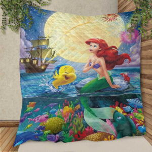 The Little Mermaid Princess Disney 123 Christmas Gifts Lover Blanket
