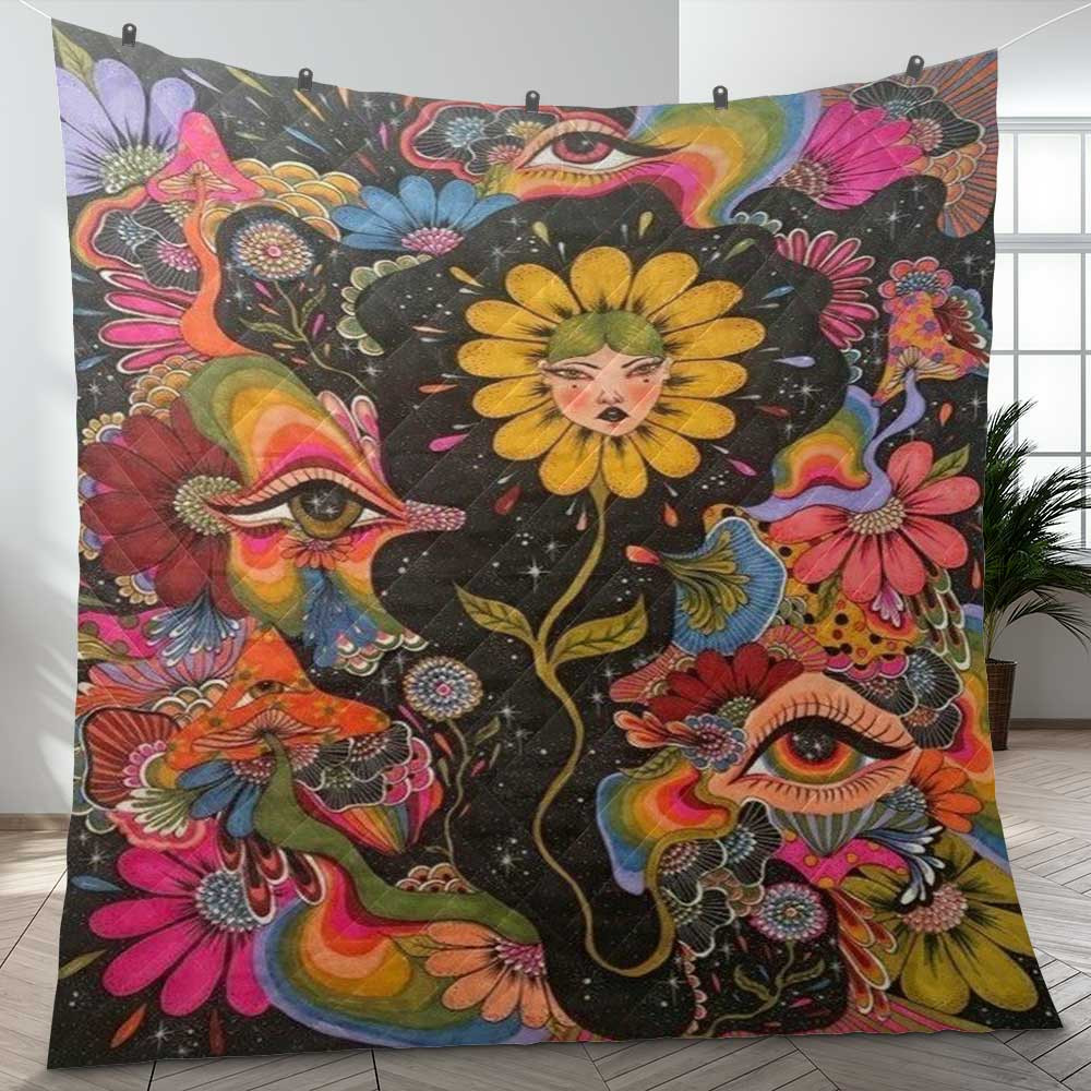 Trippy Eyes Psychedelic Colorful Hippie Indie Art Christmas Gifts Lover Blanket Trippy Eyes Psychedelic Colorful Hippie Indie Art Christmas Gifts Lover Blanket