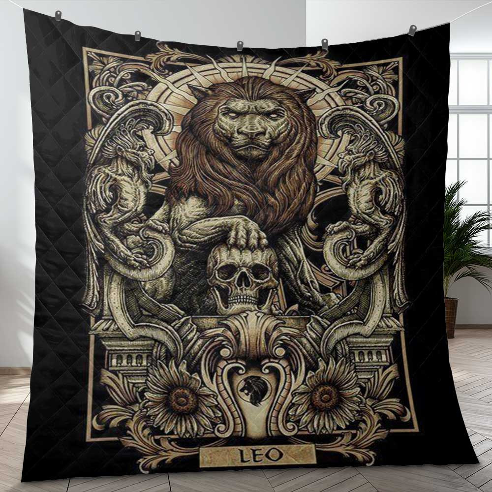 Skull Leo King Card Christmas Gifts Lover Blanket Skull Leo King Card Christmas Gifts Lover Blanket