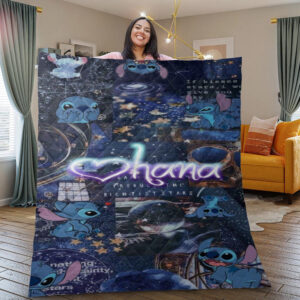 Disney Ohana Lilo And Stitch So Cute Blanket