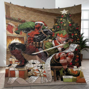 Deadpool ELF Merry Christmas Movies Gifts Lover Blanket