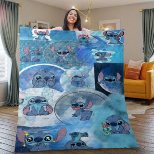 Disney Lilo And Stitch Cute Christmas Gift Blanket